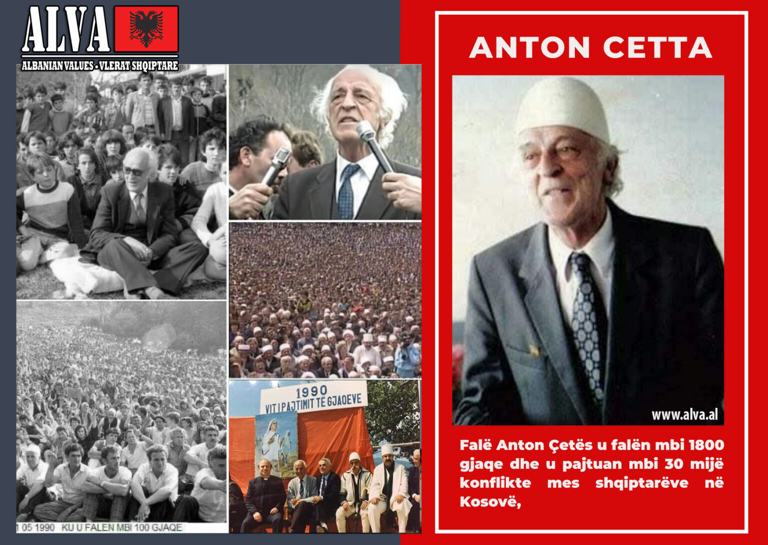 Prof Anton Çetta Nderi I Kombit” And Babai I Pajtimit” Alva