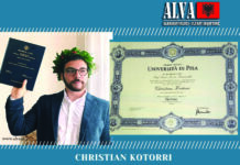 Christian Kotorri përfundon studimet për Gjuhësi me medalje ari në universitetin Pisa të Italisë