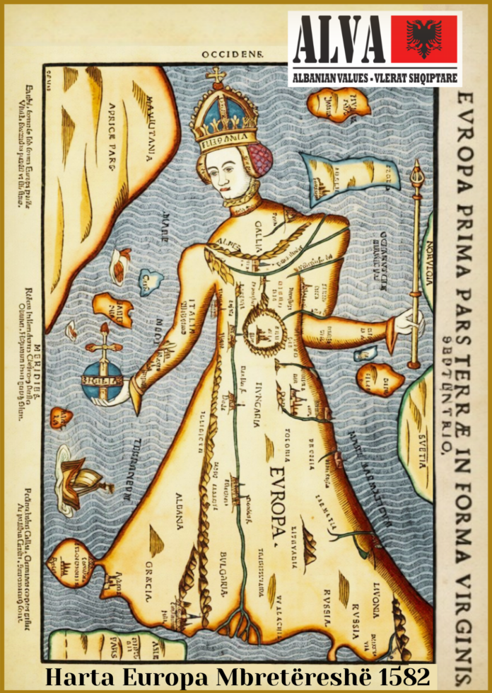 Harta Europa Mbretëreshë 1582